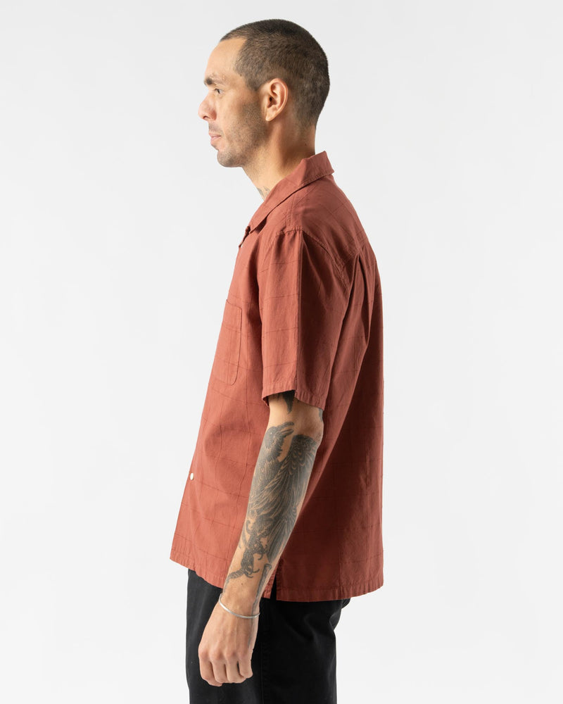 Knickerbocker Director Cotton Shirt in Red Clay