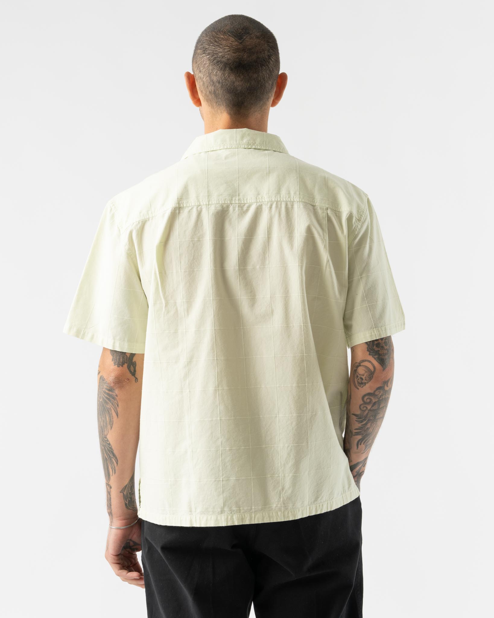 Knickerbocker Director Cotton Shirt in Sea Foam