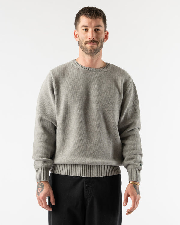 Knickerbocker Ivy Cotton Sweater in Heather Grey