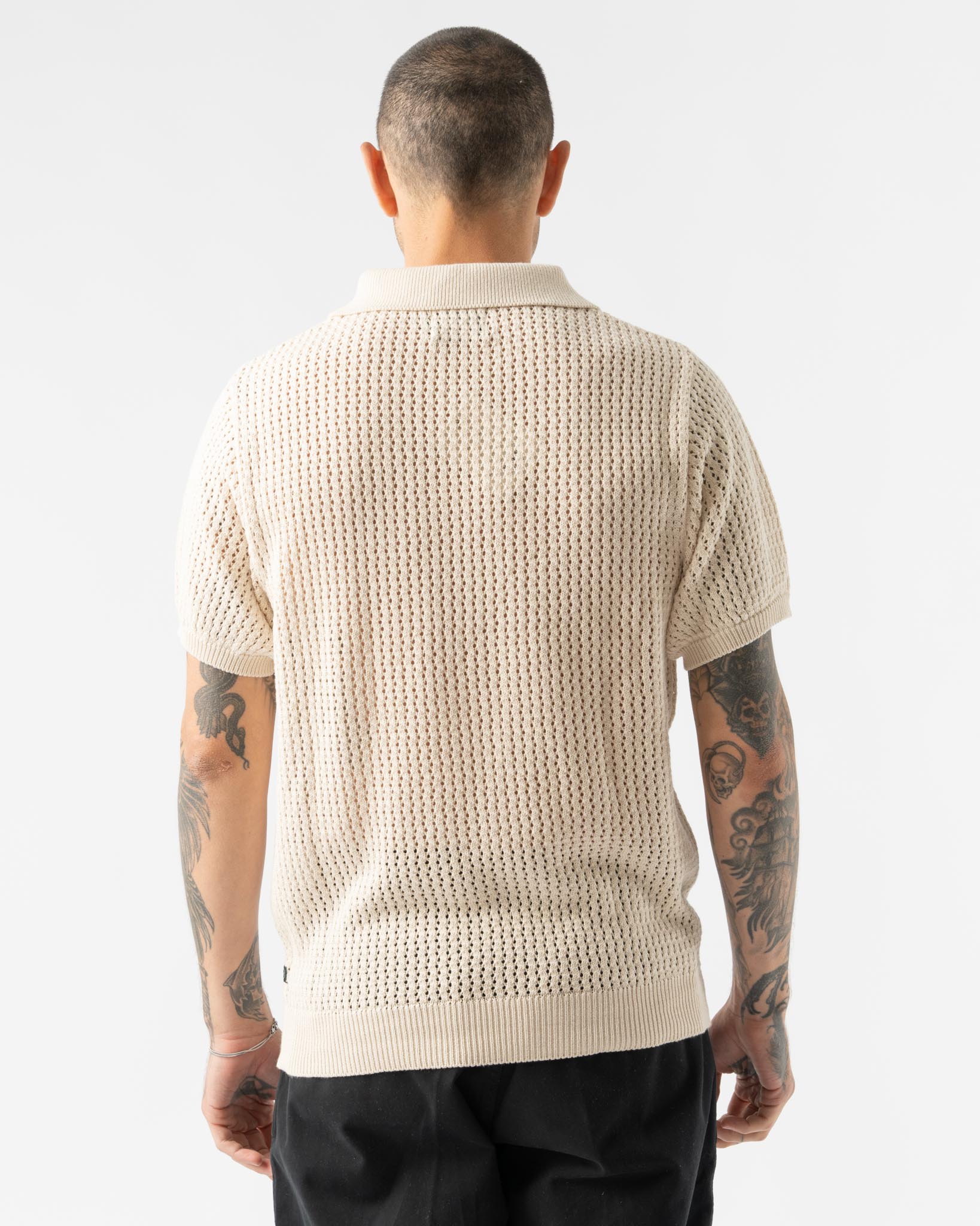 Knickerbocker Yuma Cotton Polo in Bone