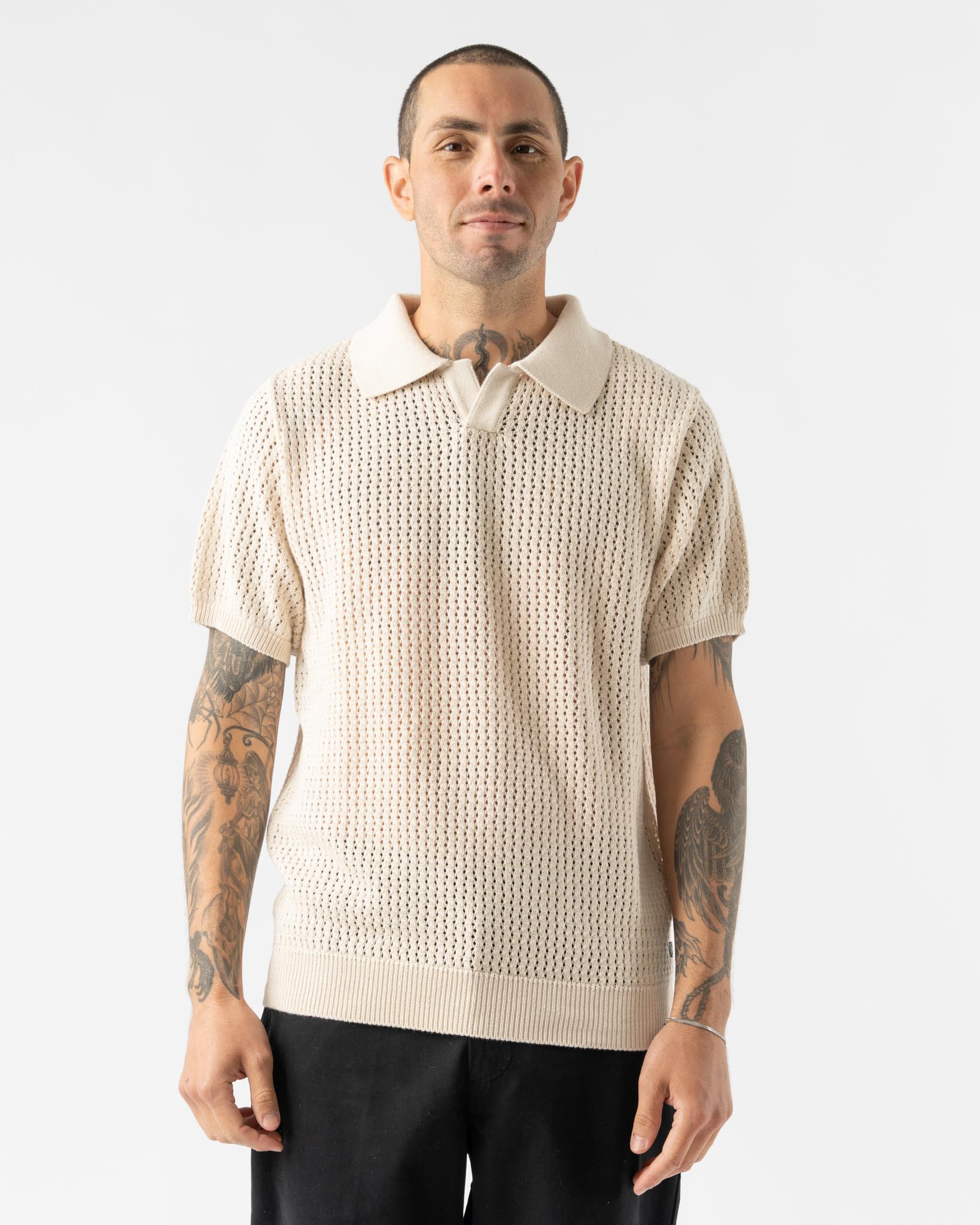 Knickerbocker Yuma Cotton Polo in Bone