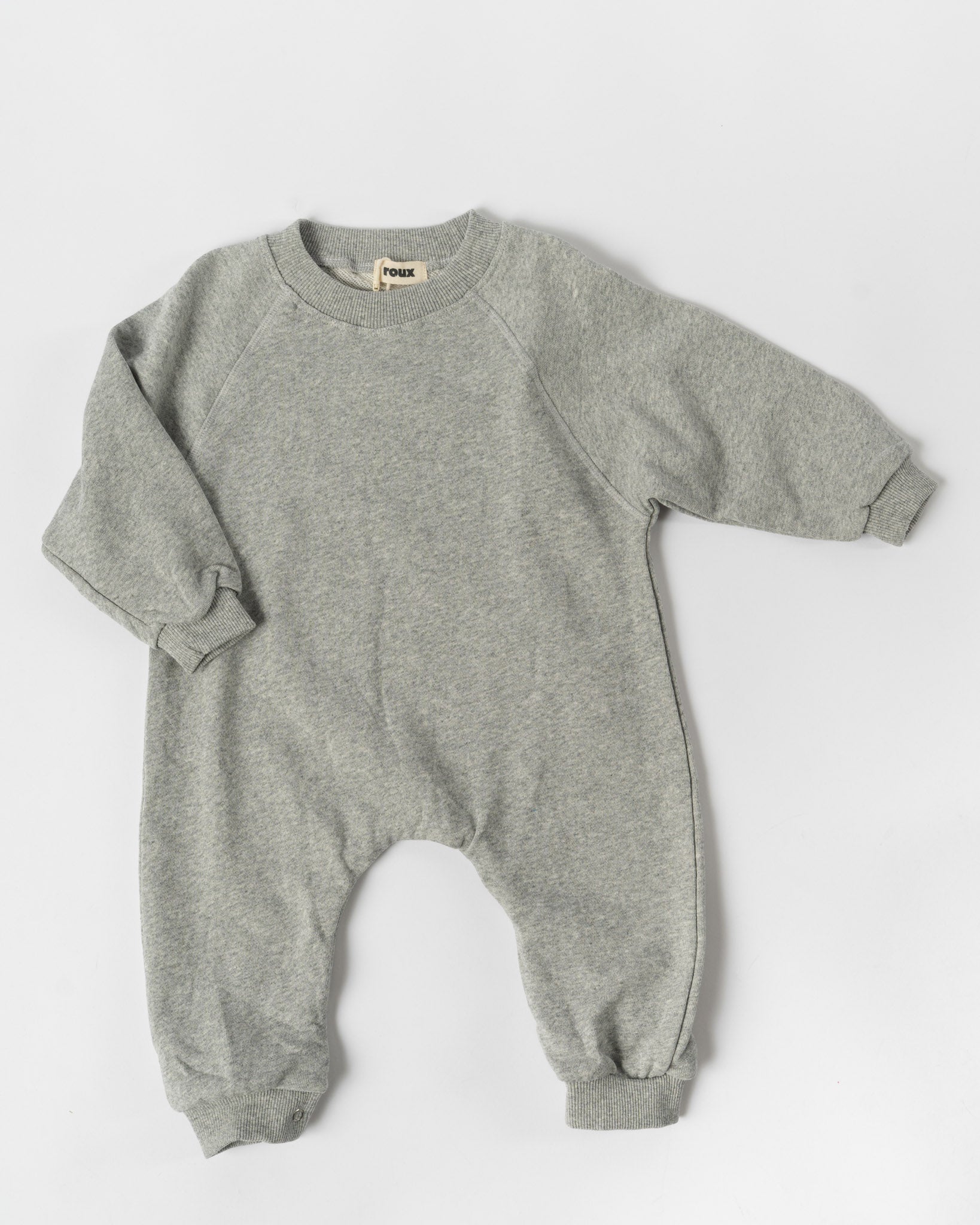 Roux Jarvis Sweatshirt Romper in Heather Grey