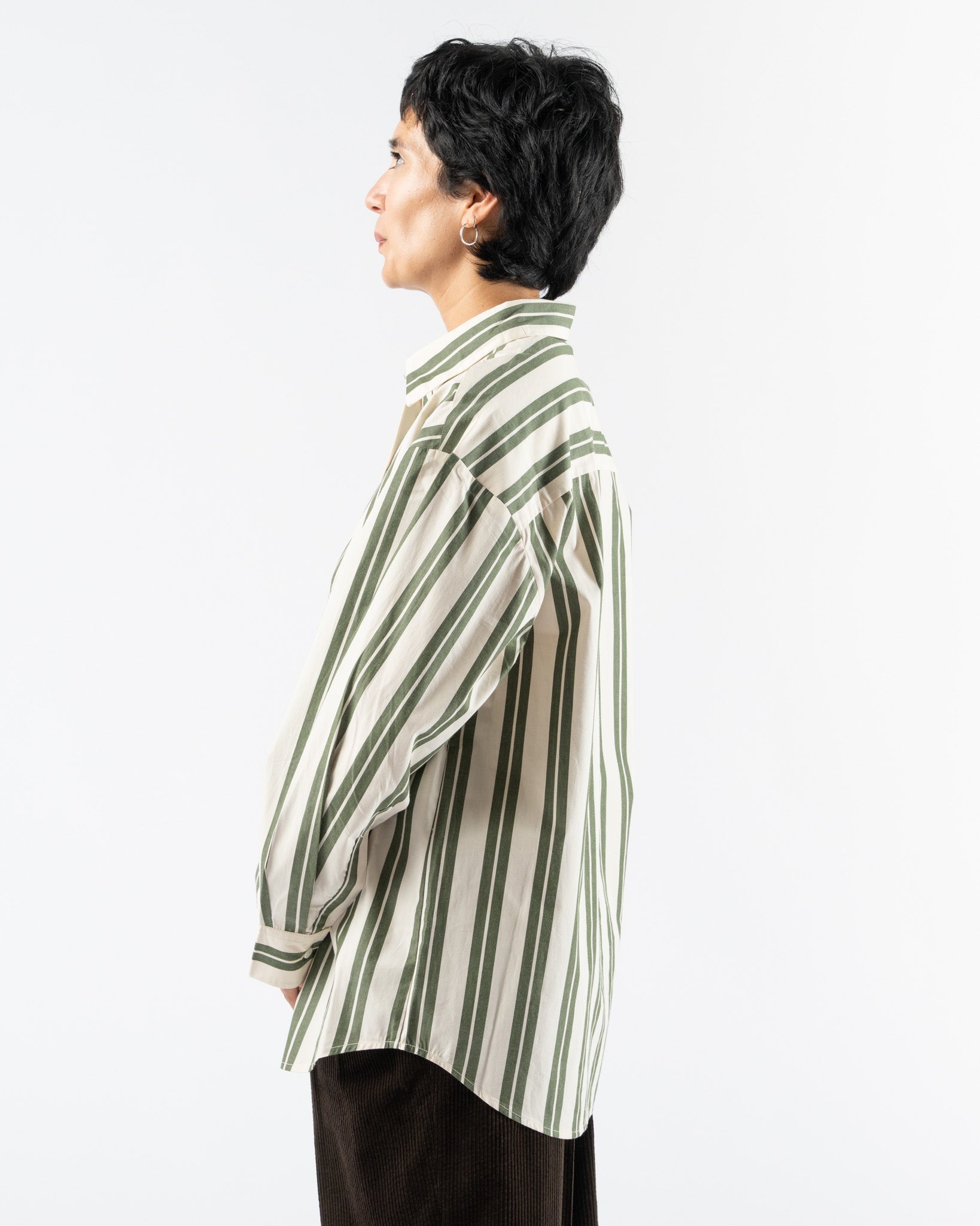 Kowtow Petra Shirt in Forest Stripe