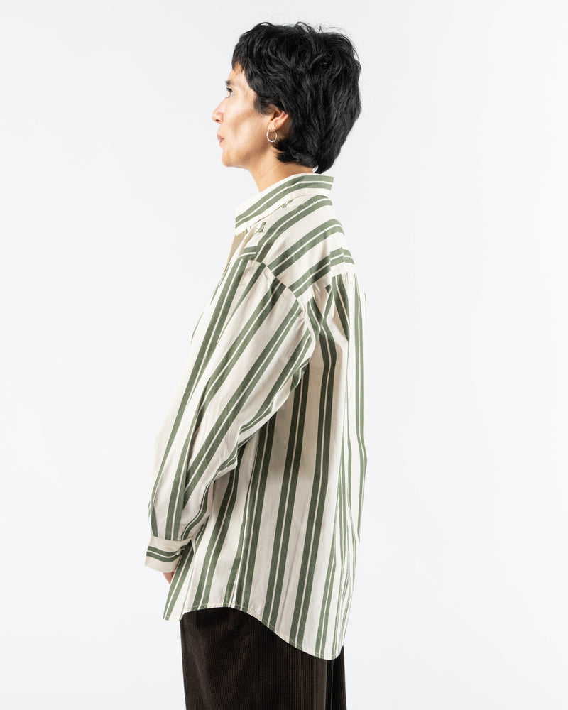 Kowtow Petra Shirt in Forest Stripe