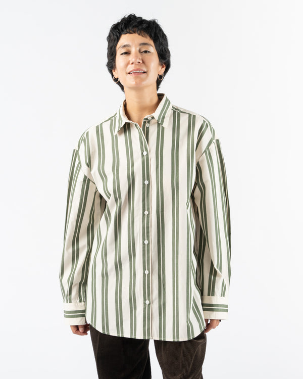 Kowtow Petra Shirt in Forest Stripe