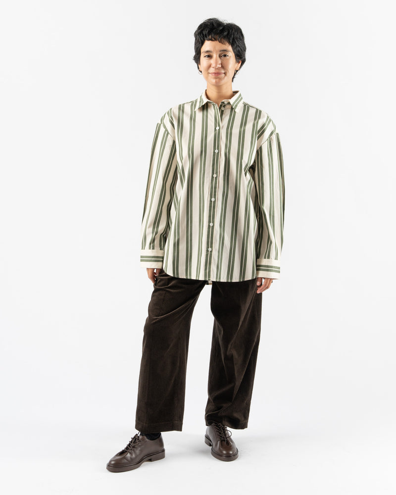 Kowtow Petra Shirt in Forest Stripe