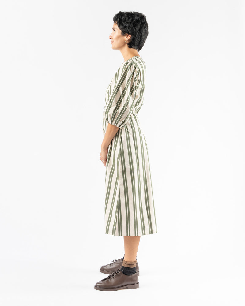 Kowtow Joan Dress in Forest Stripe