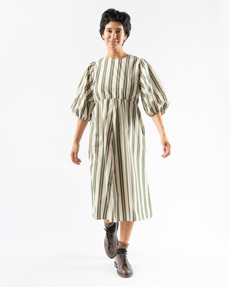 Kowtow Joan Dress in Forest Stripe