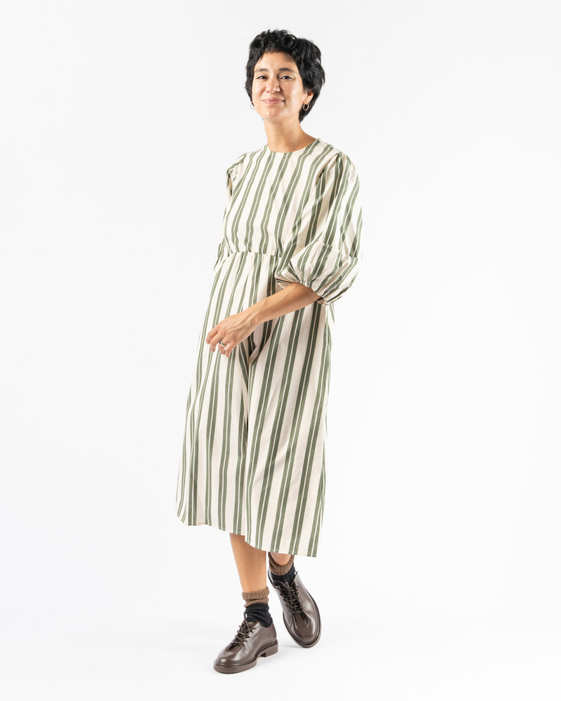 Kowtow Joan Dress in Forest Stripe