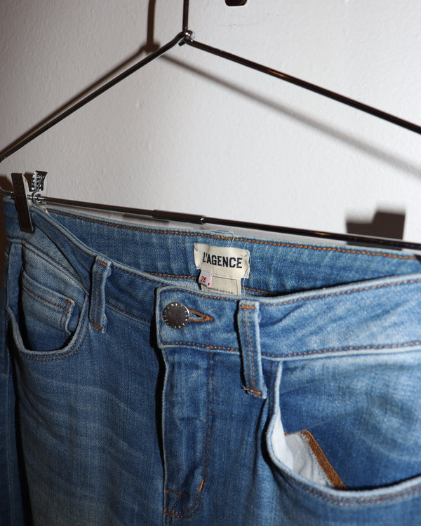 Pre-owned: L'Aagence Raw Wide-Legged Denim Jeans