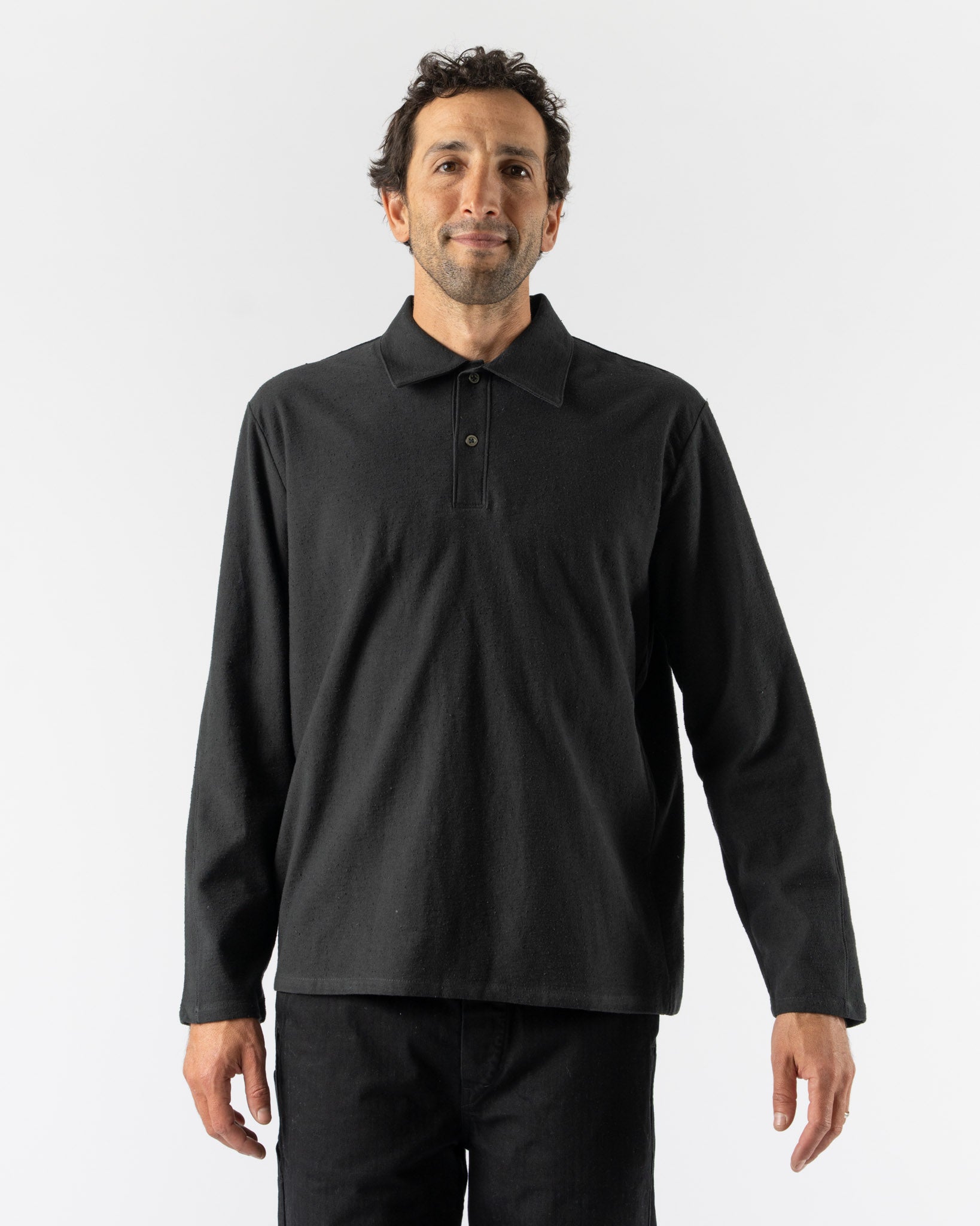 Lady White Co. Two Button Nep Polo in Shadow