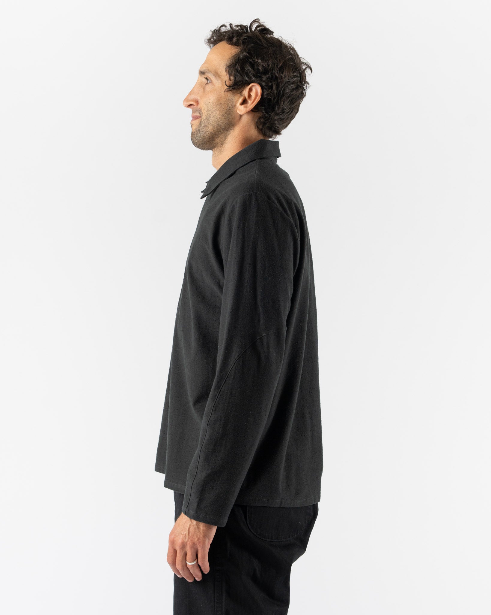 Lady White Co. Two Button Nep Polo in Shadow