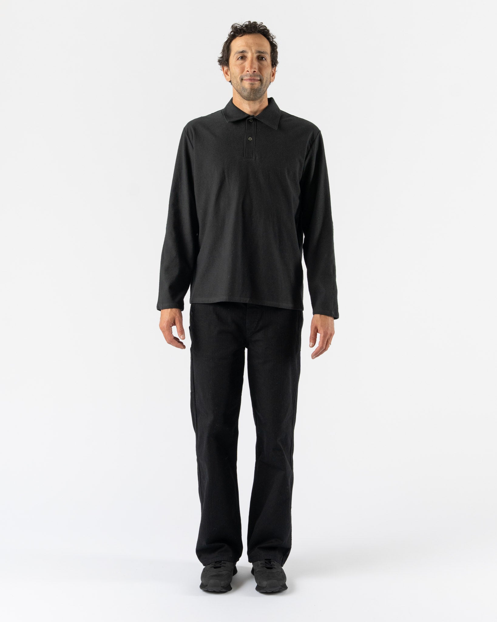 Lady White Co. Two Button Nep Polo in Shadow