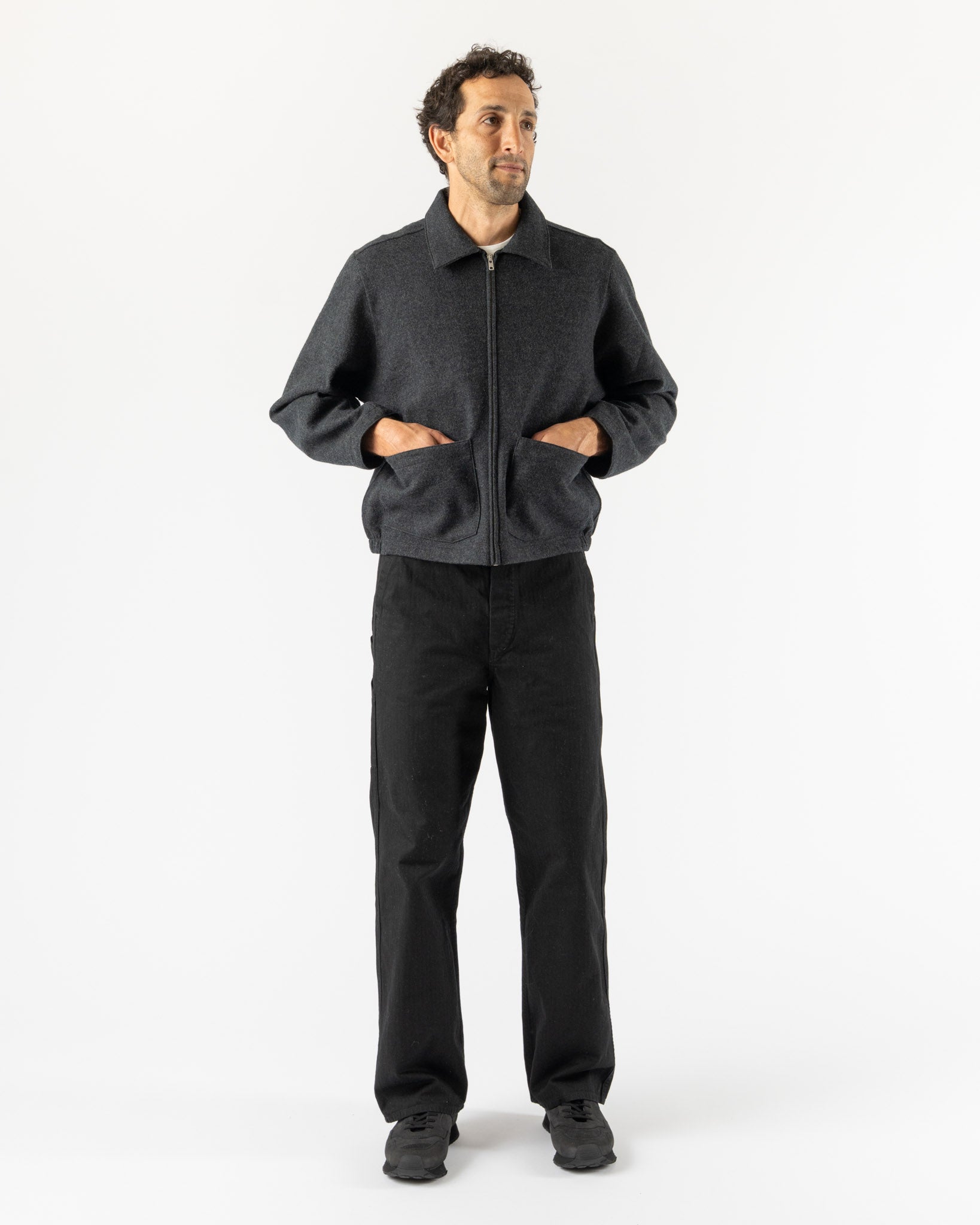 Lady White Co. Loma Blouson in Charcoal