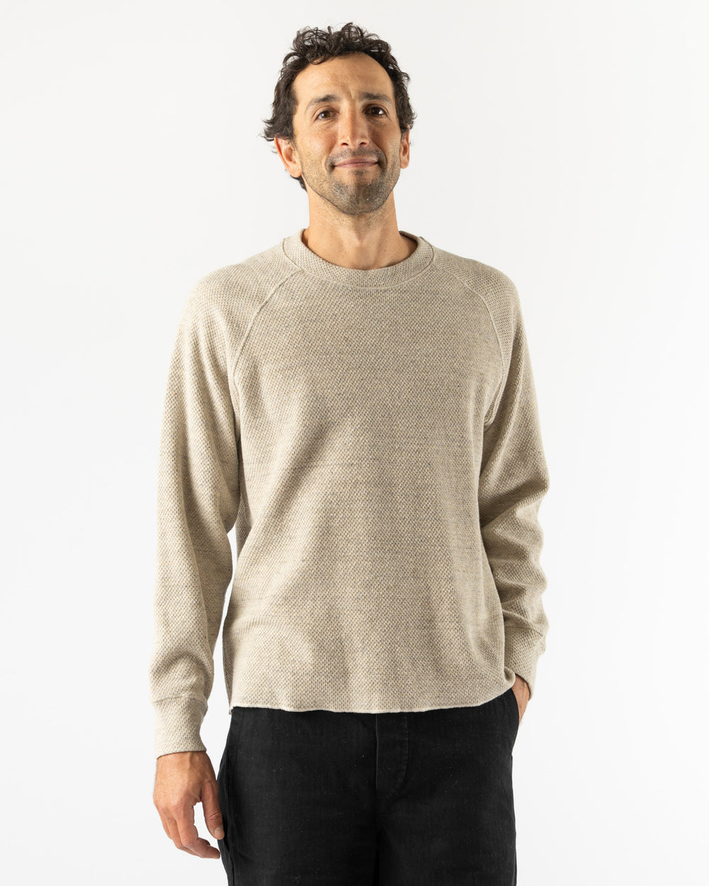 Lady White Co. Raglan Thermal in Oatmeal Curated at Jake and Jones