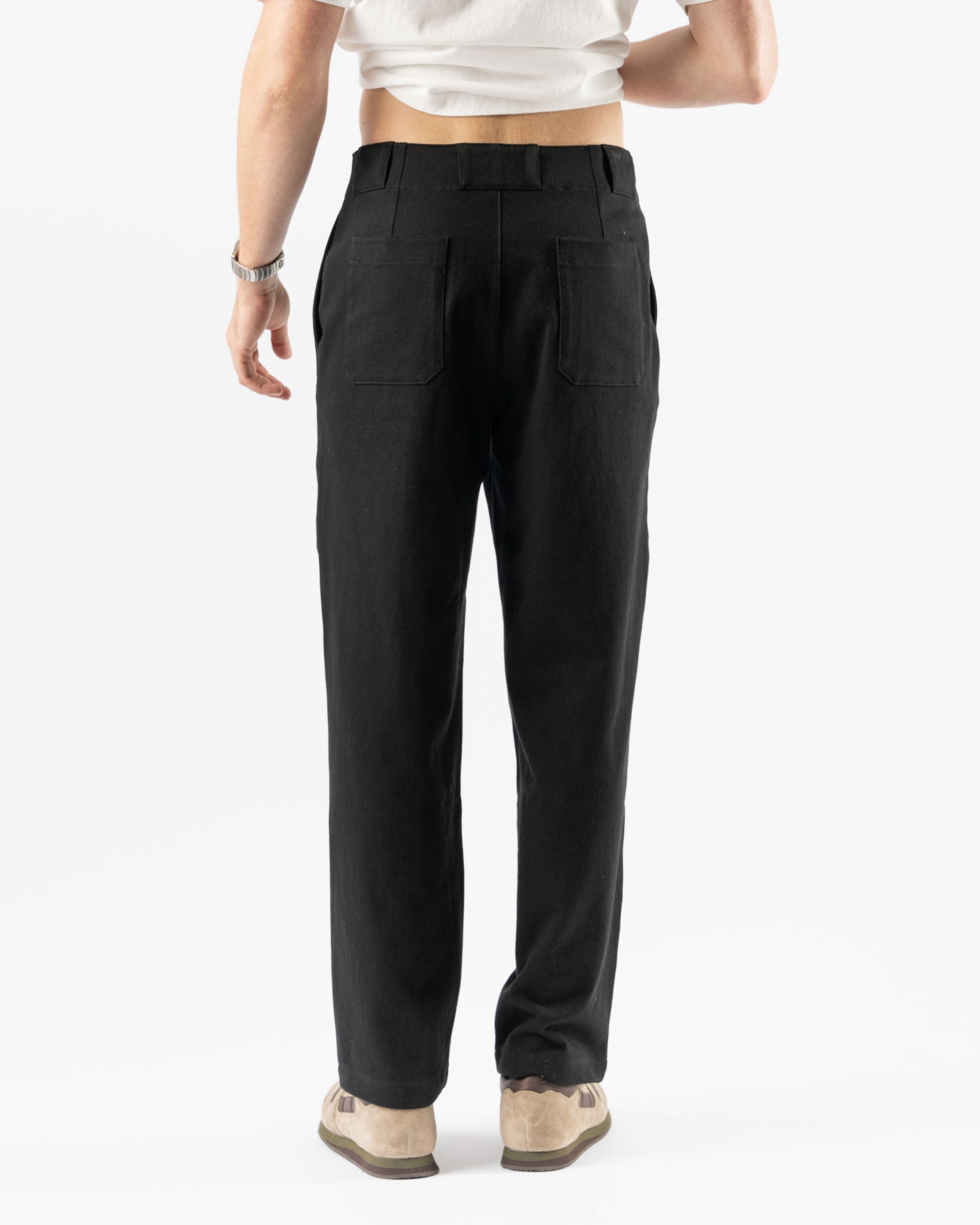 Lady White Co. Jersey Trouser in Black Curated at Jake and Jones