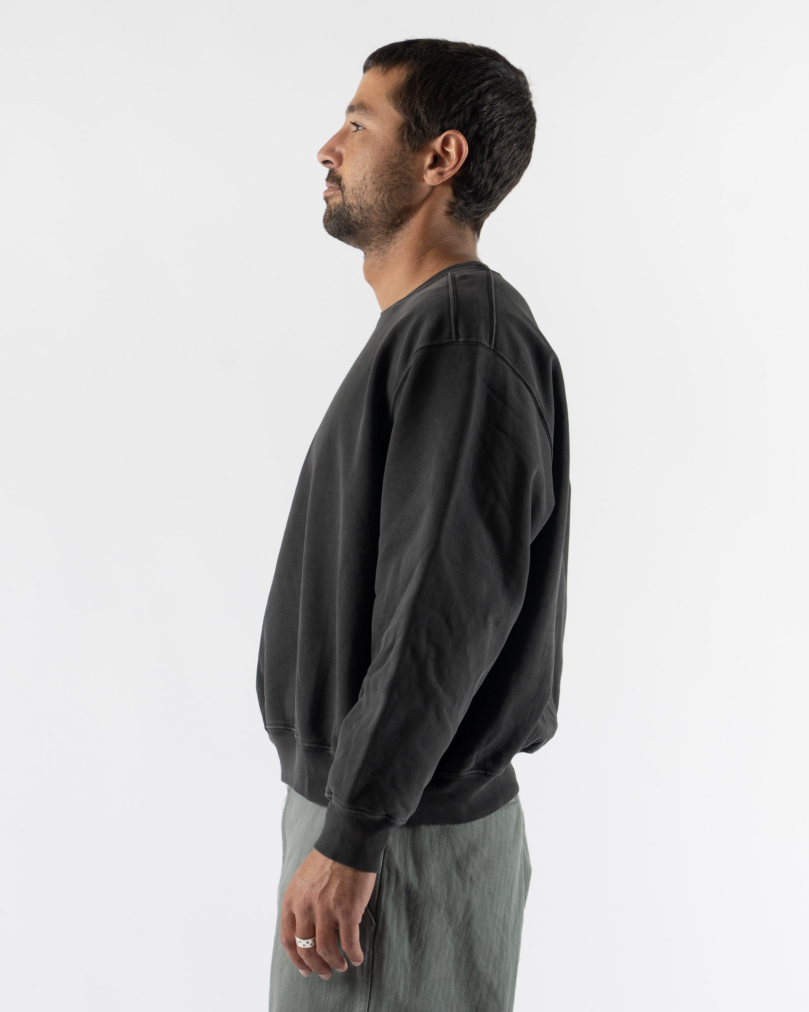 Lady White Co. Mini Crewneck in Pigment Charcoal