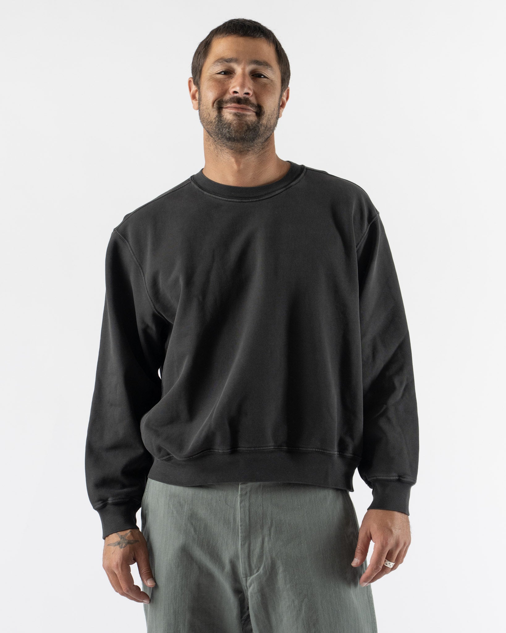 Lady White Co. Mini Crewneck in Pigment Charcoal