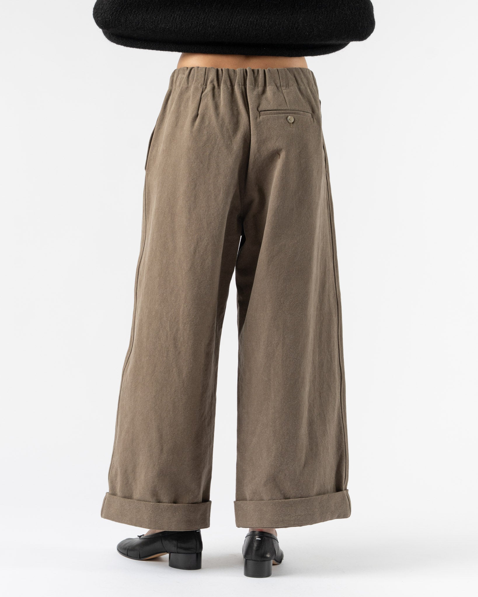 Lauren Manoogian Canvas Trouser in Washed Cinder
