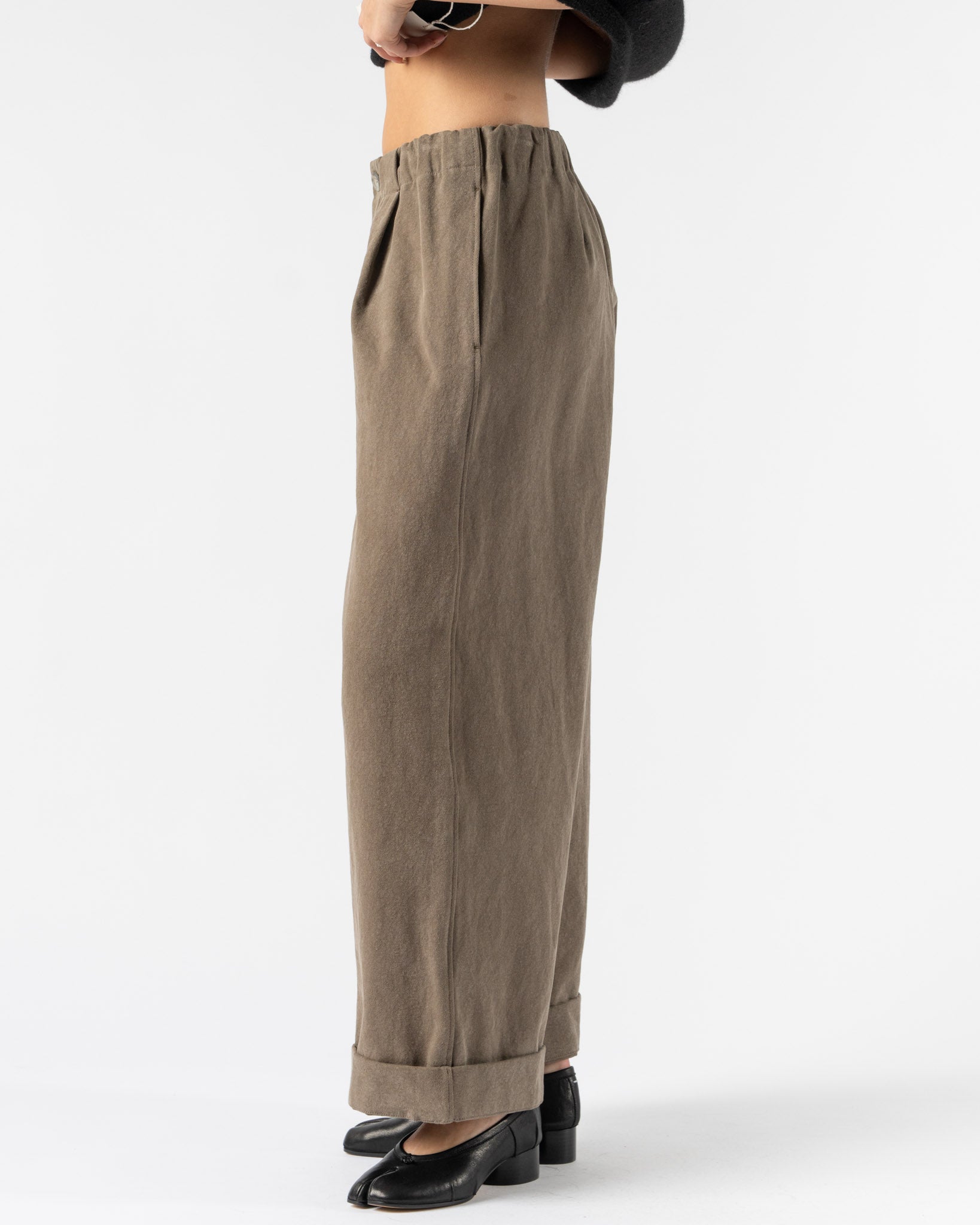 Lauren Manoogian Canvas Trouser in Washed Cinder