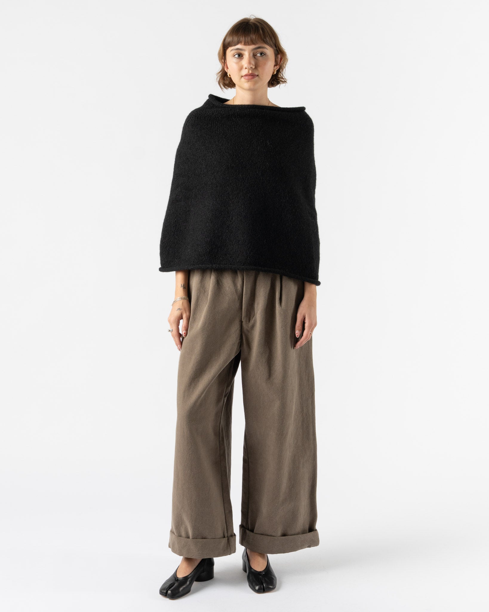 Lauren Manoogian Canvas Trouser in Washed Cinder