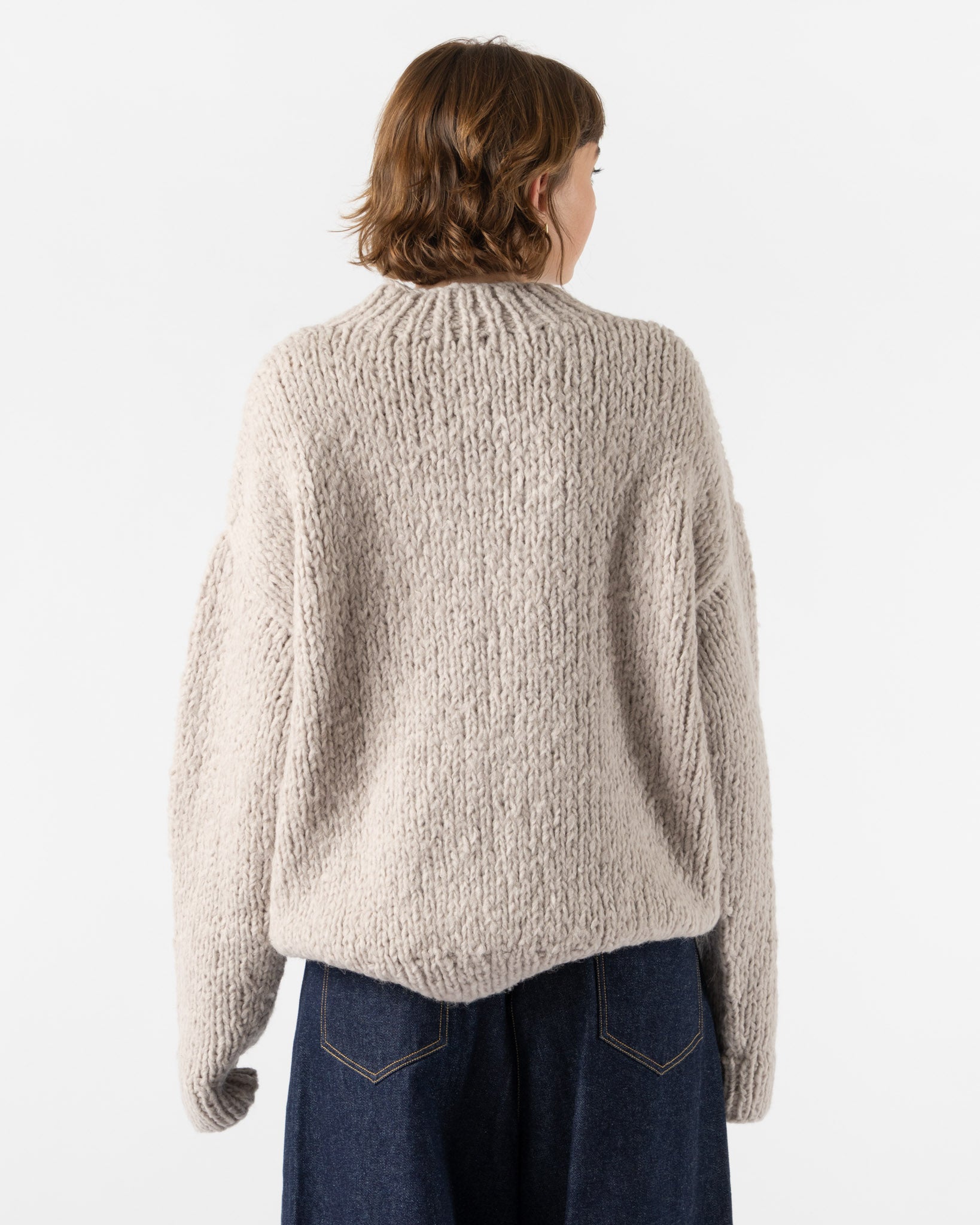 Lauren Manoogian Handknit Crewneck in Lavender Curated at Jake and