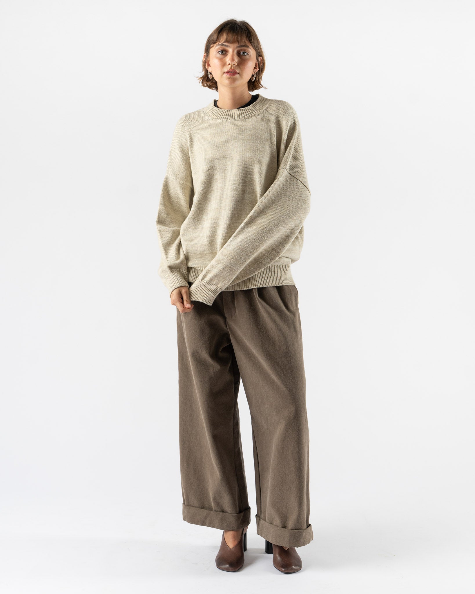Lauren Manoogian Watercolor Crewneck in Parchment