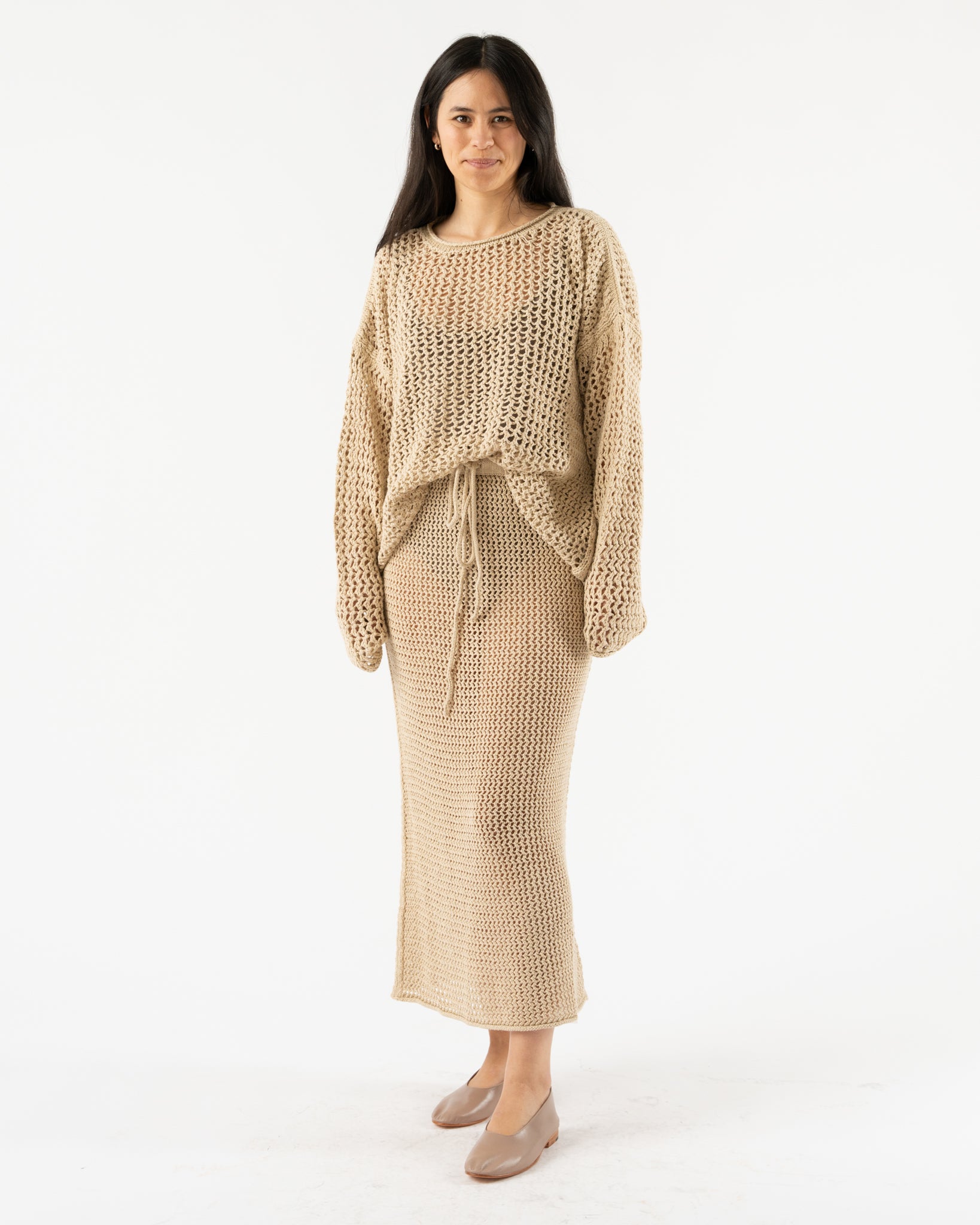 Lauren Manoogian Net Skirt in Jute