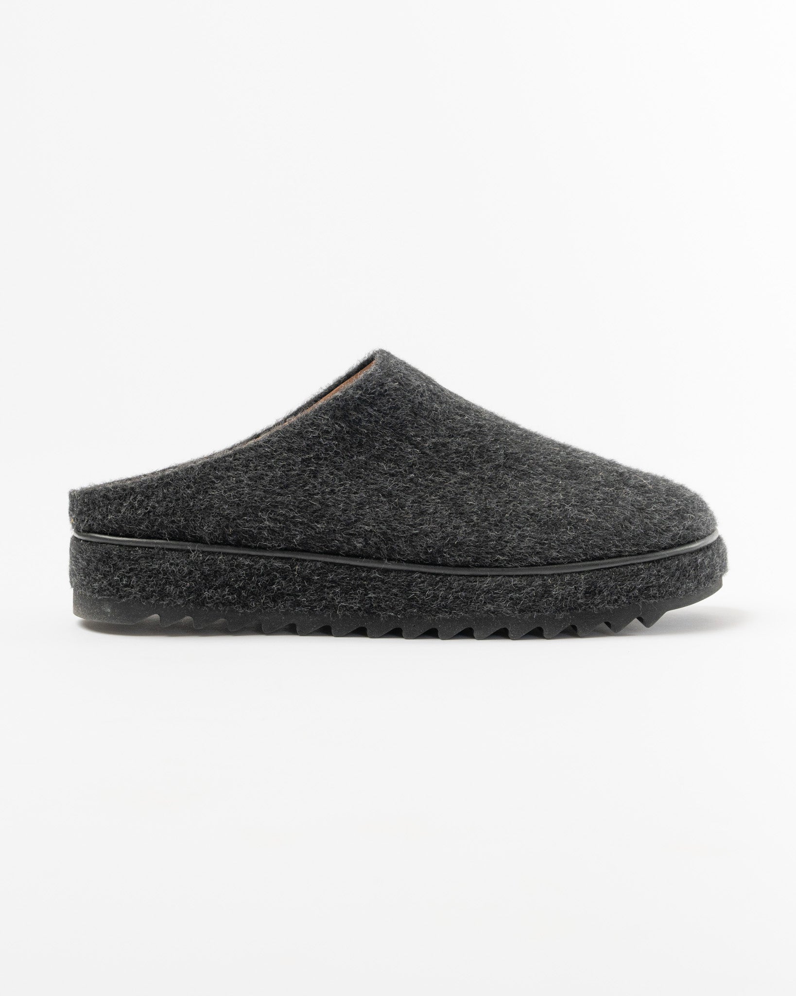 Lauren Manoogian Brushed Moto Mule in Black Melange Curated at Jake and ...