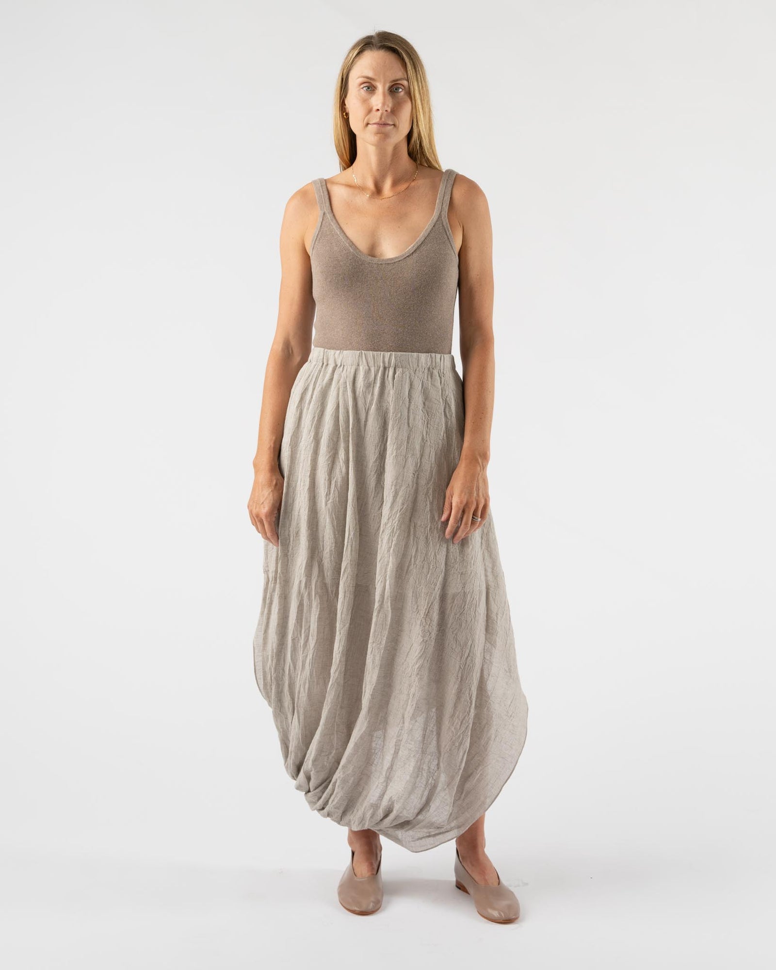 Lauren Manoogian Gauze Twist Skirt in Ash Curated at Jake