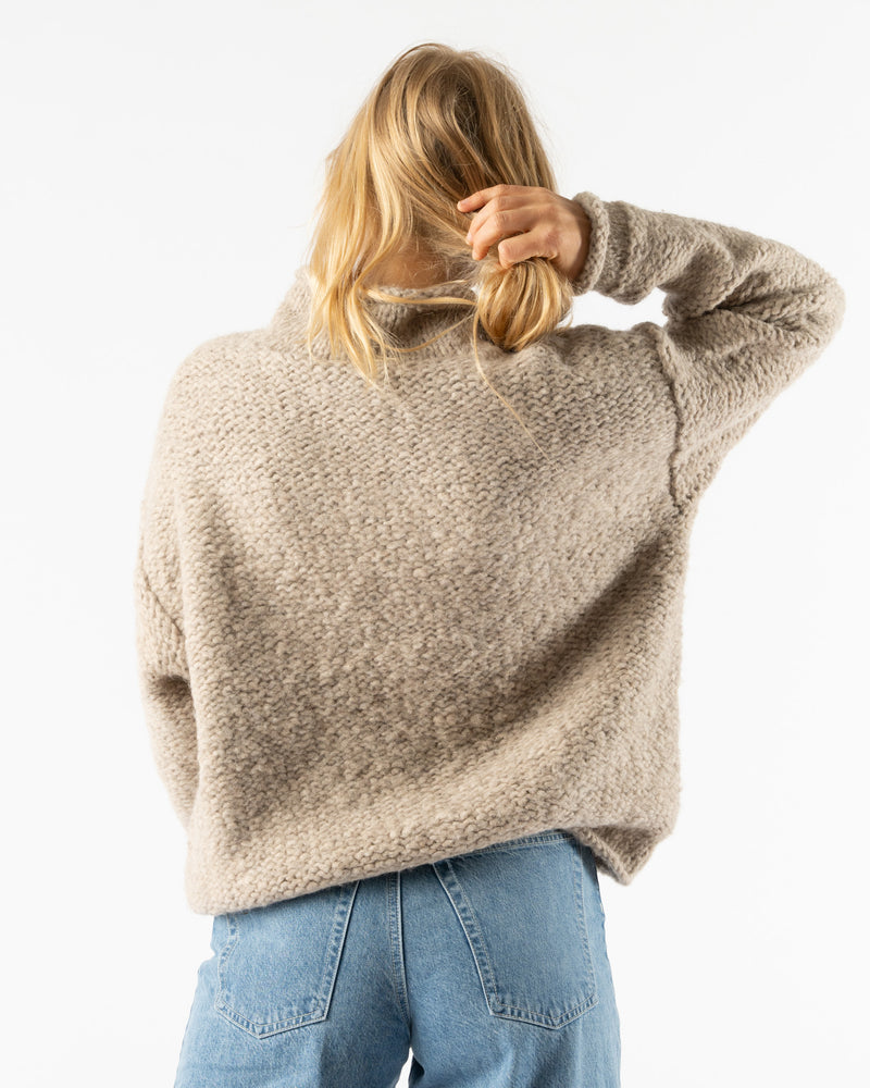 Lauren Manoogian Handknit Purl Rollneck in Dust