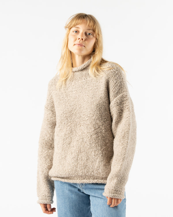 Lauren Manoogian Handknit Purl Rollneck in Dust