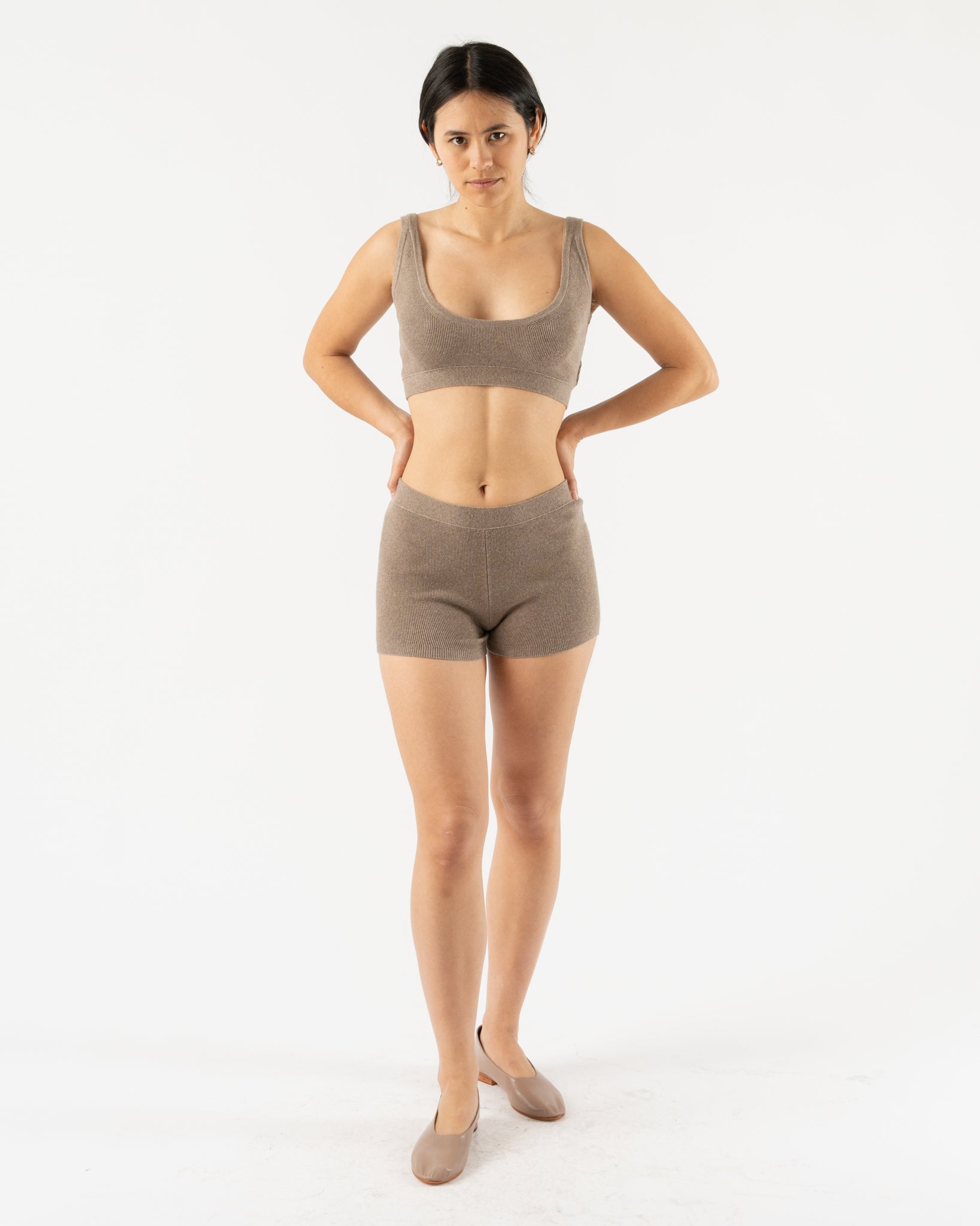 Lauren Manoogian Rib Short in Wood