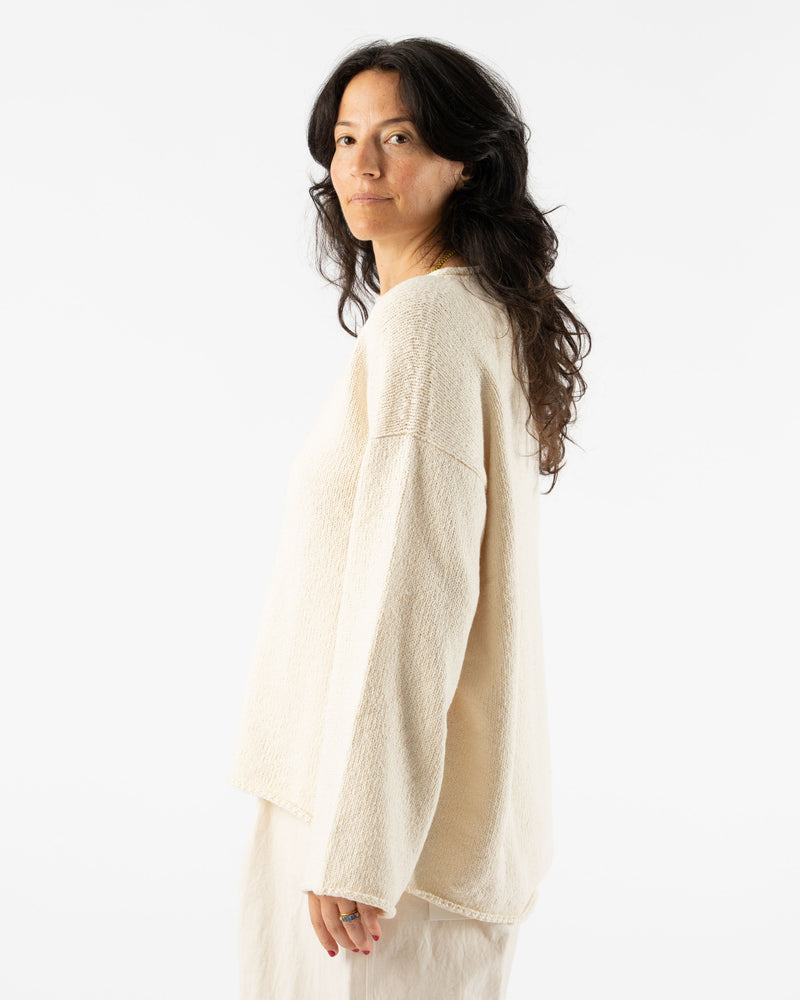 Lauren Manoogian Roving Rollneck in Raw White