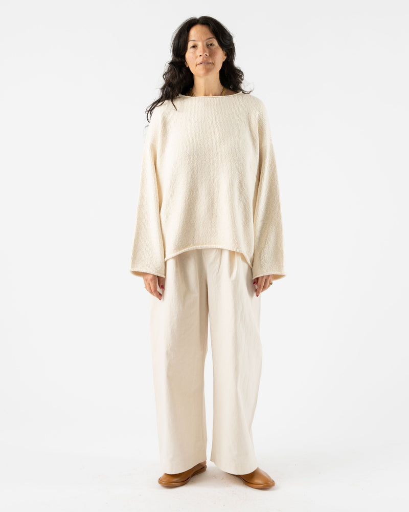 Lauren Manoogian Roving Rollneck in Raw White