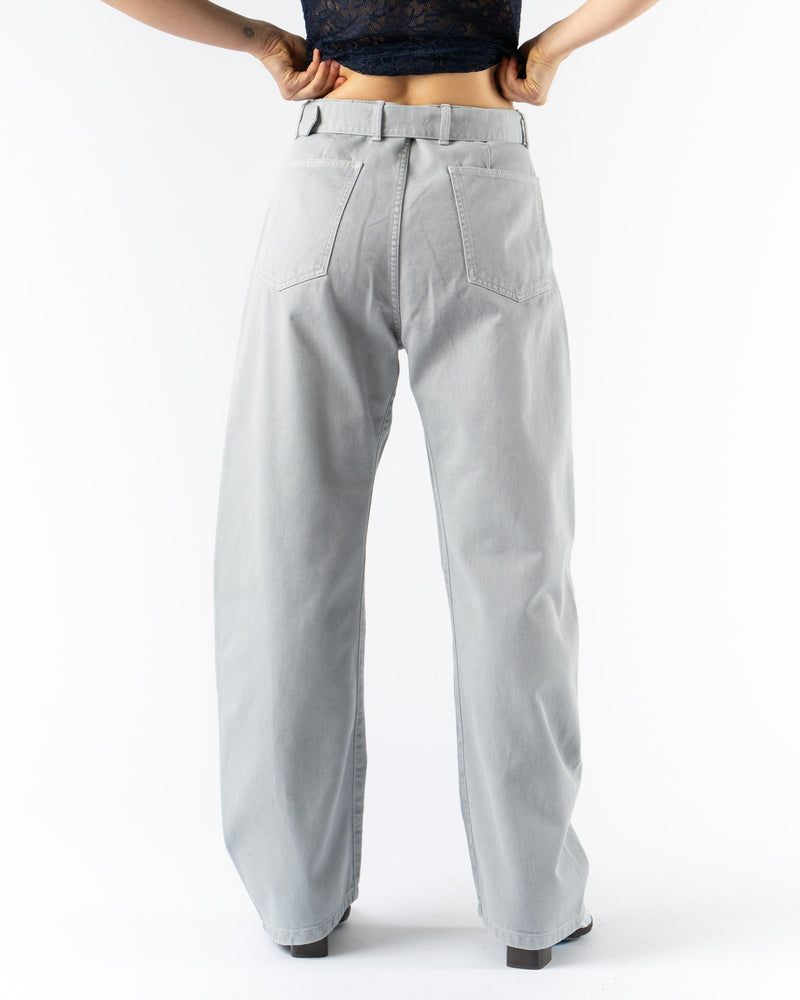 Lemaire Twisted Belted Pants in Snowy Blue Grey