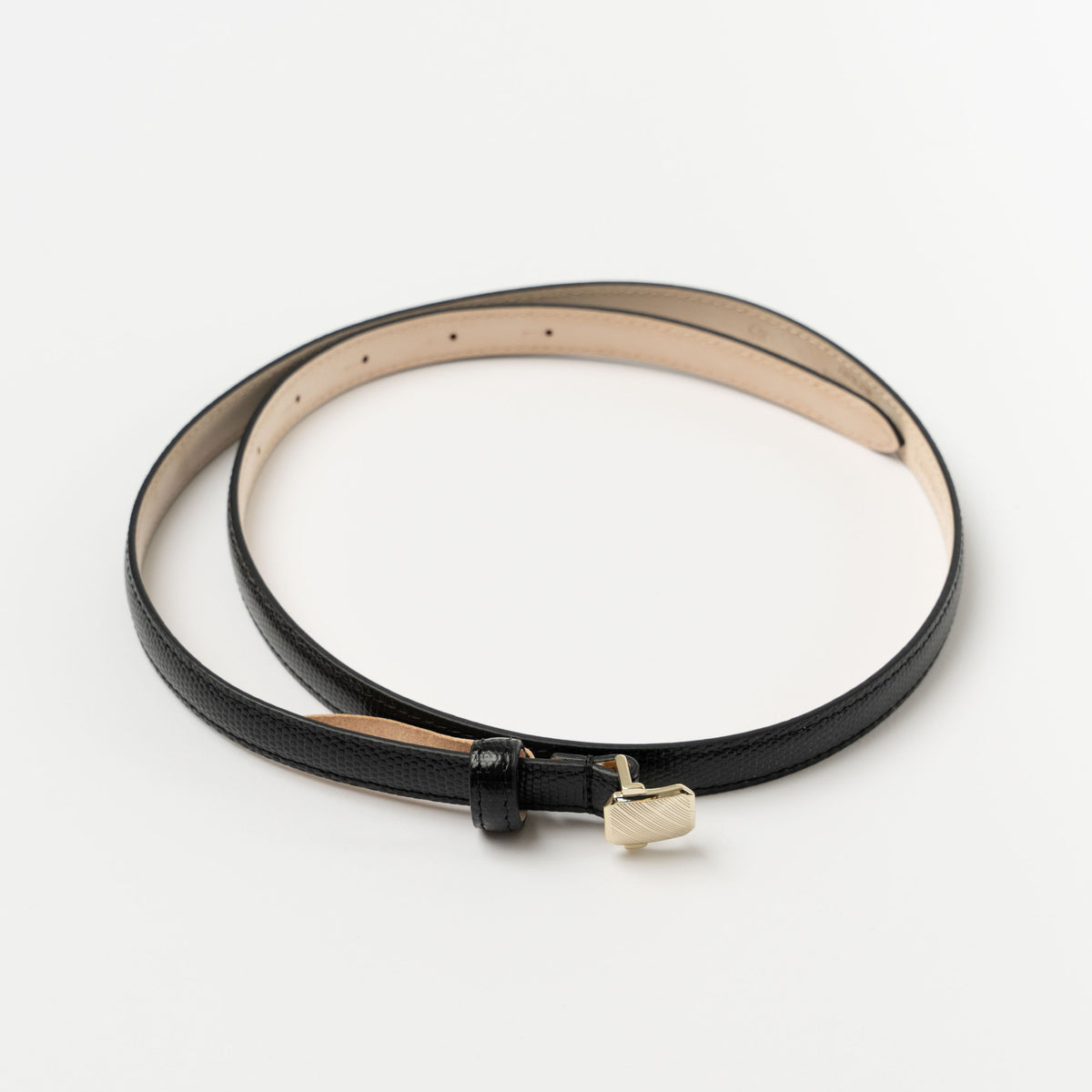 Lemaire Military Belt 15 in Black Curated at Jake and Jones