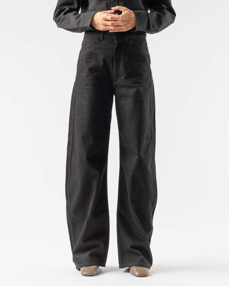 Lemaire High Waisted Curved Pants in Black