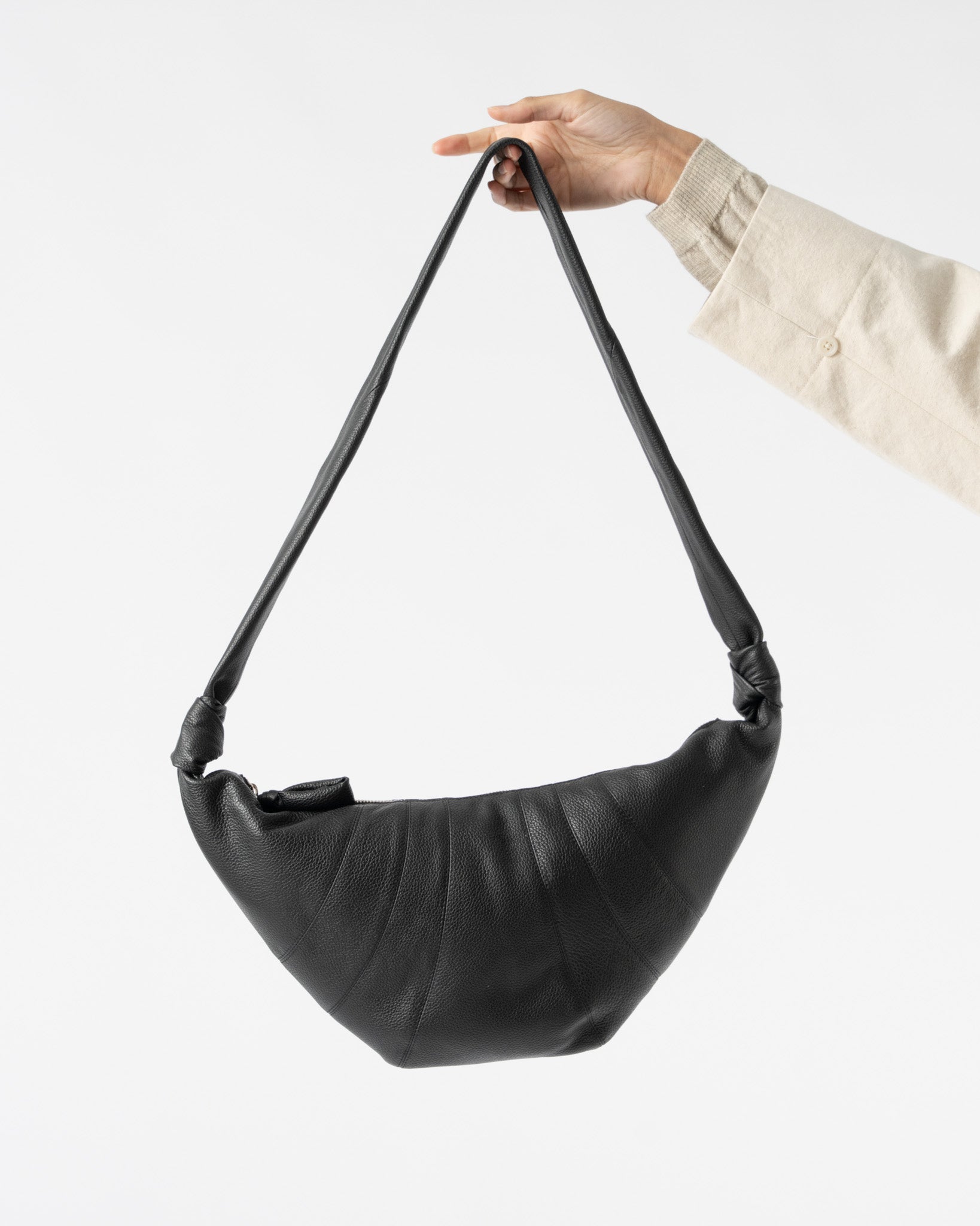 Lemaire Medium Croissant Bag in Black