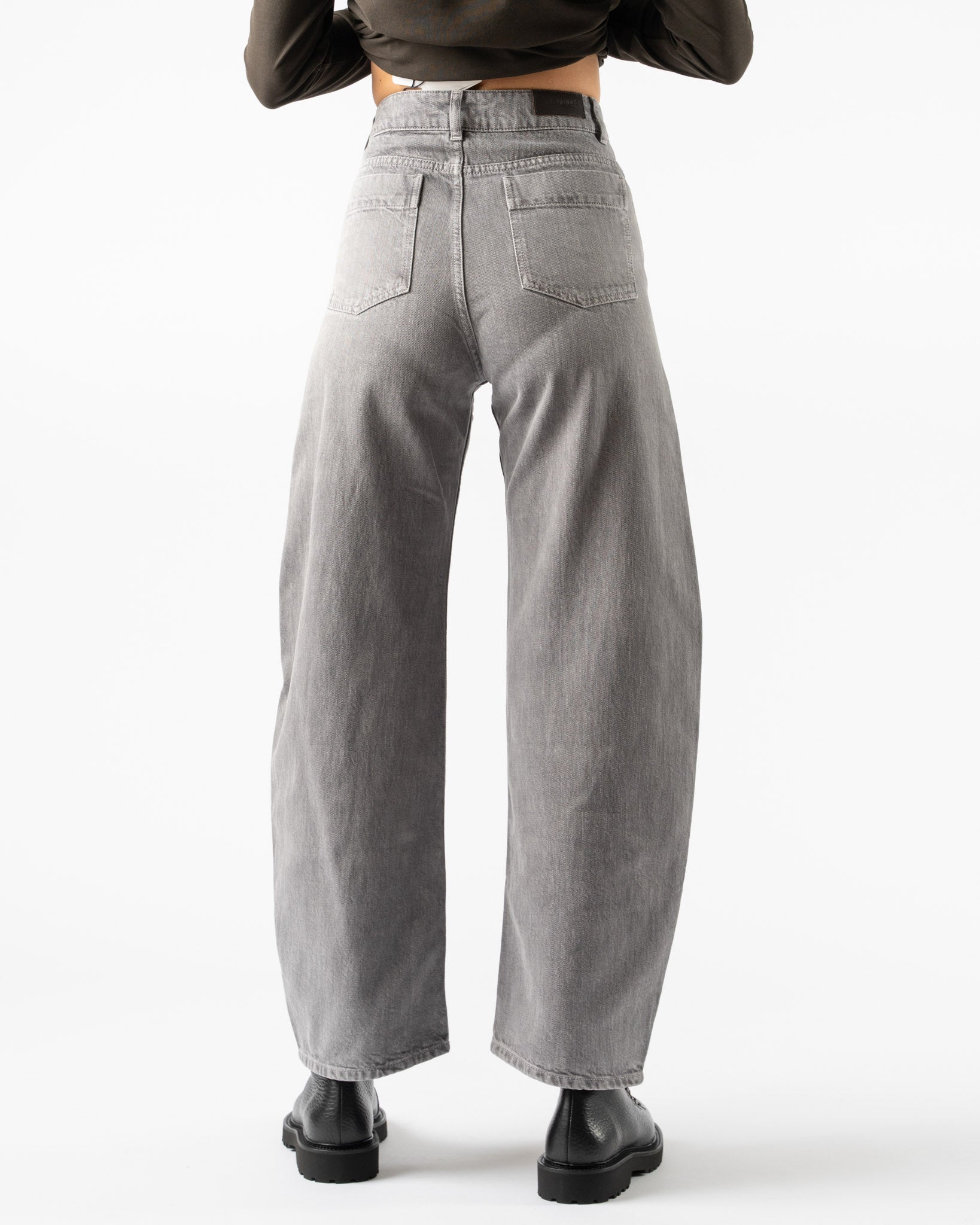 Lemaire High Waisted Curved Pants in Heather