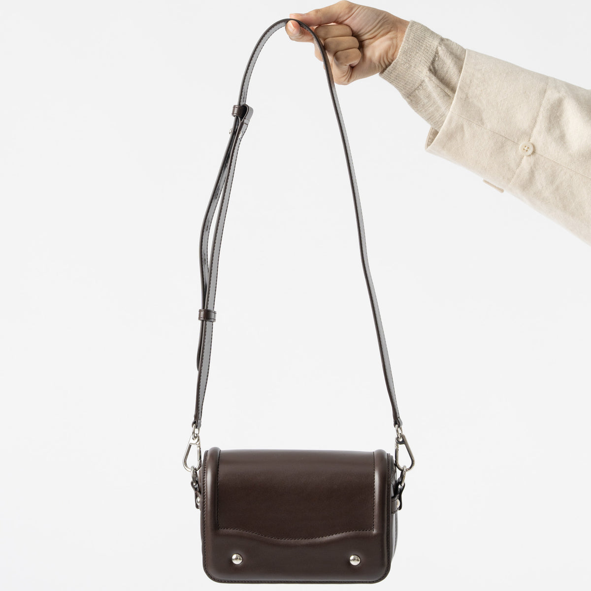 Lemaire Ransel Mini Satchel in Pecan Brown Curated at Jake and Jones