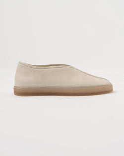 Lemaire Clay White Piped Sneakers in Soft Leather