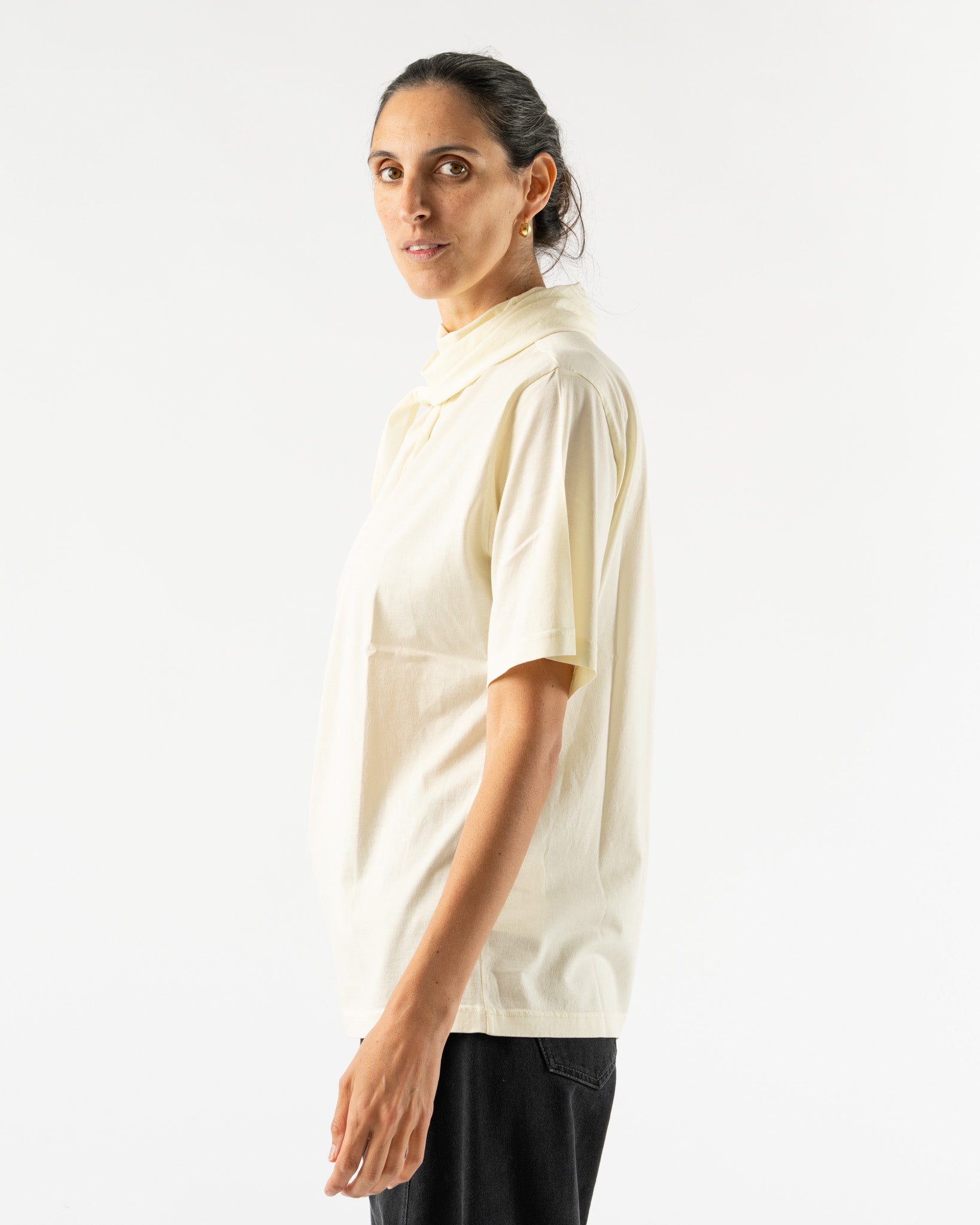 Lemaire T-Shirt with Foulard in Lemon Glaze