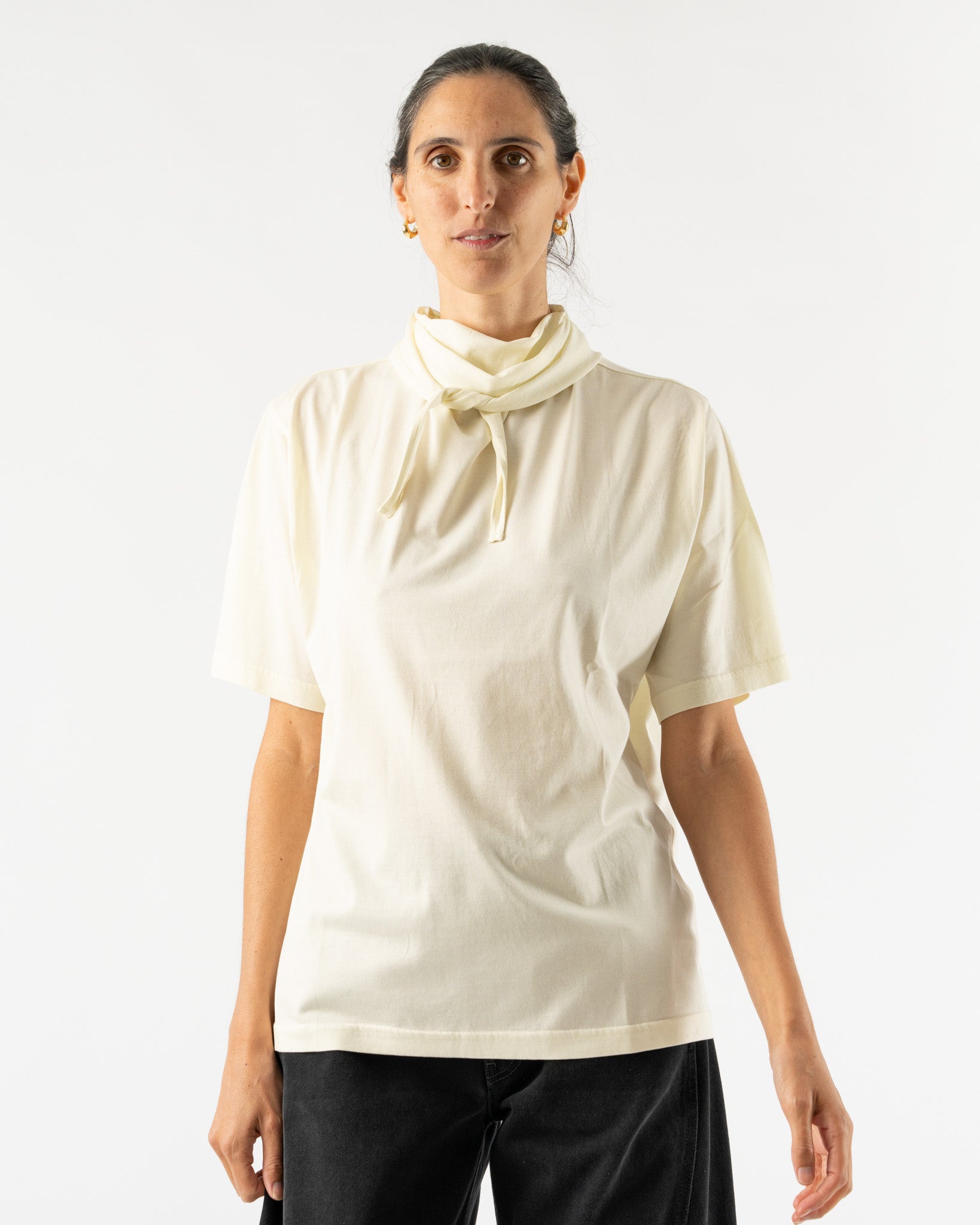 Lemaire T-Shirt with Foulard in Lemon Glaze
