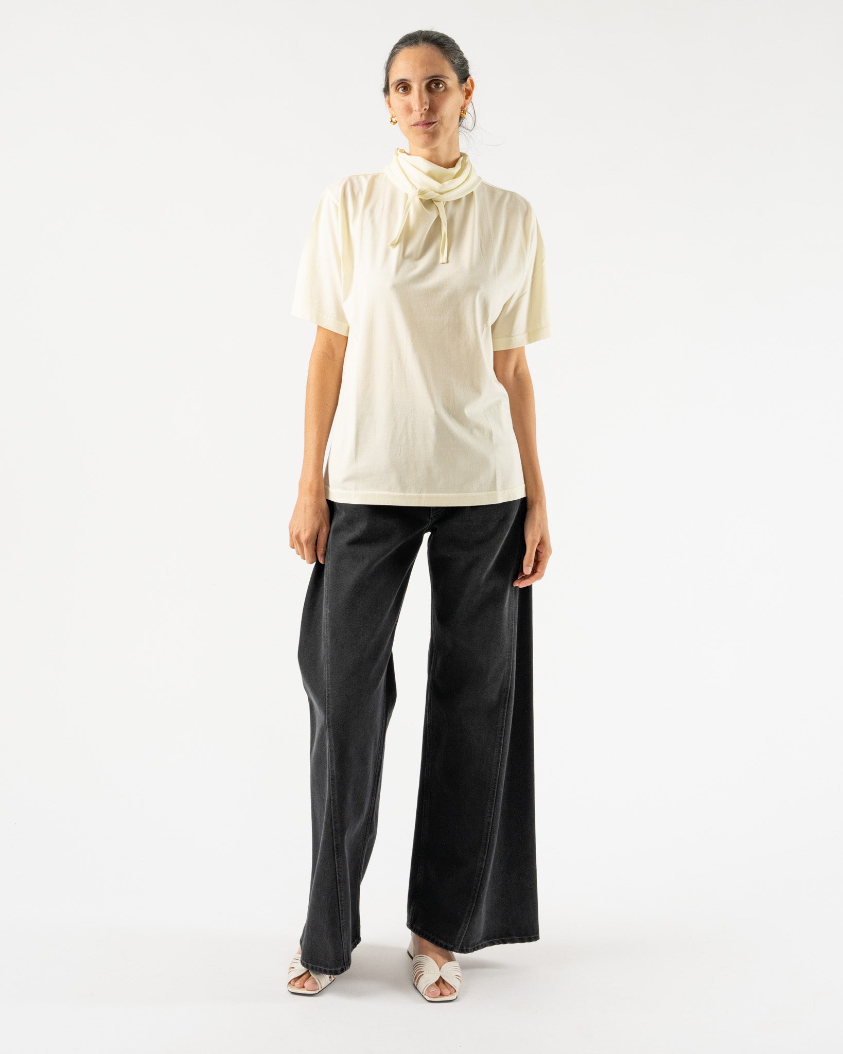 Lemaire T-Shirt with Foulard in Lemon Glaze