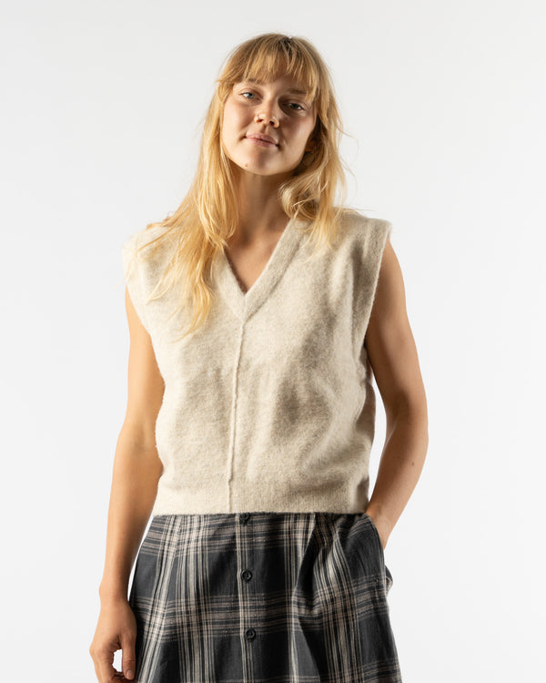 Lauren Manoogian Fleece Vest in Ecru