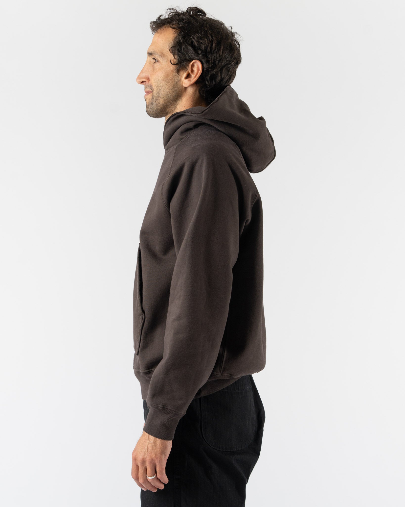 Lady White Co. Super Weighted Hoodie in Black Mushroom Curated at