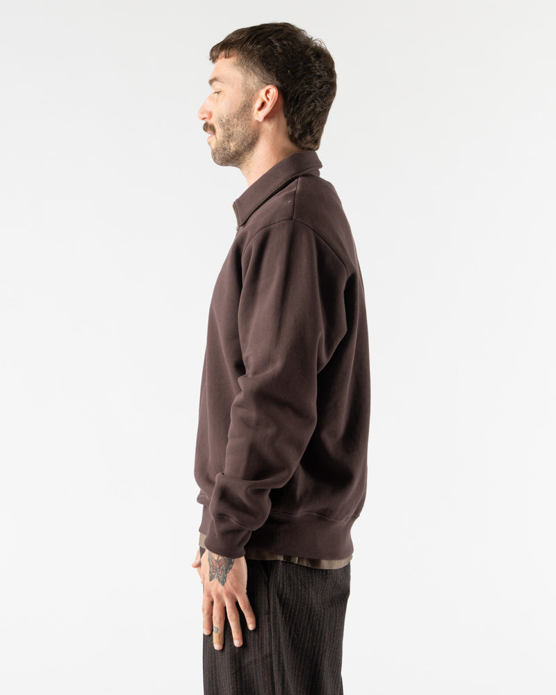 Lady White Co. Quarter Zip Sweatshirt in Muddy Brown