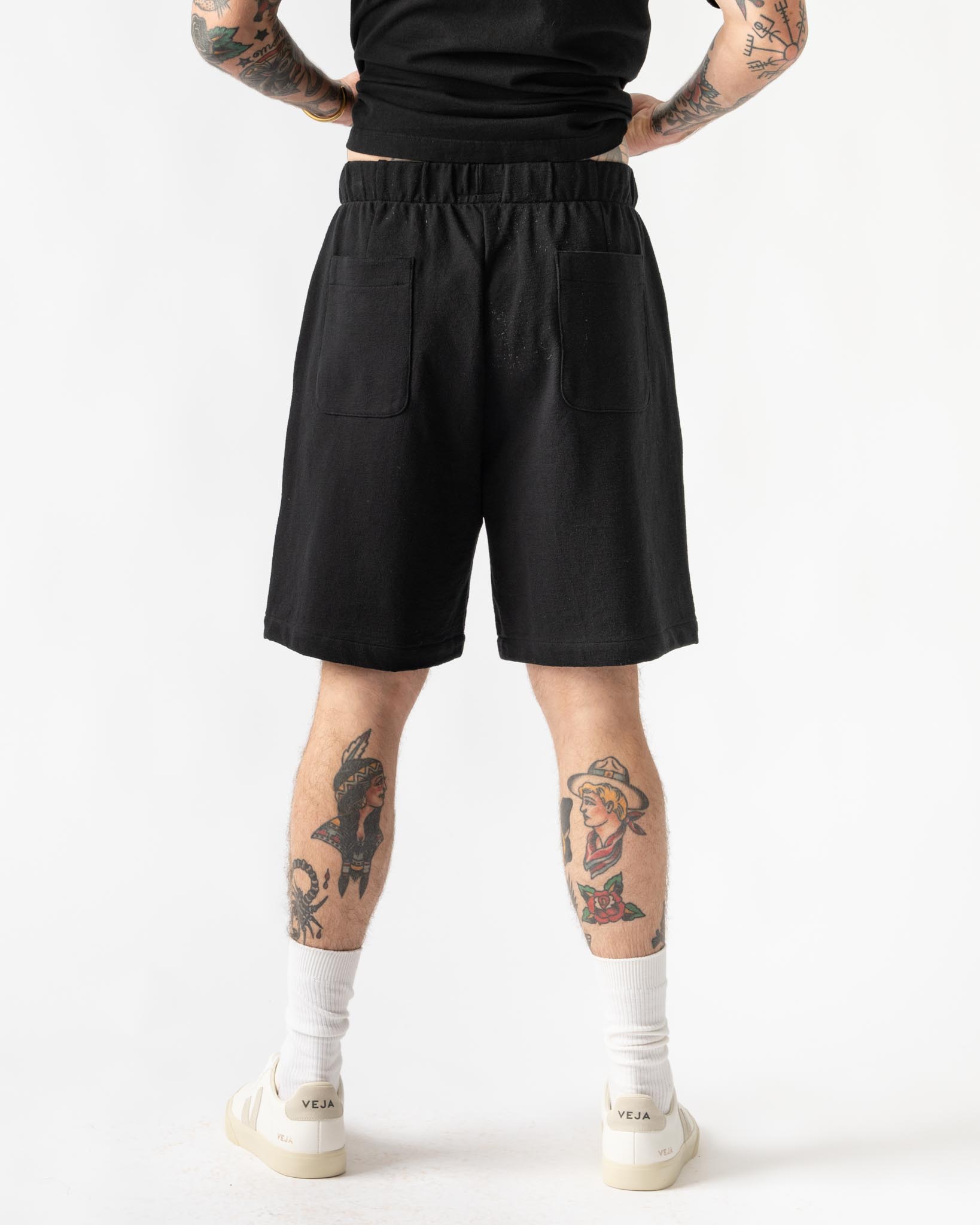 Lady White Co. LW1877TEX Textured Lounge Short in Black