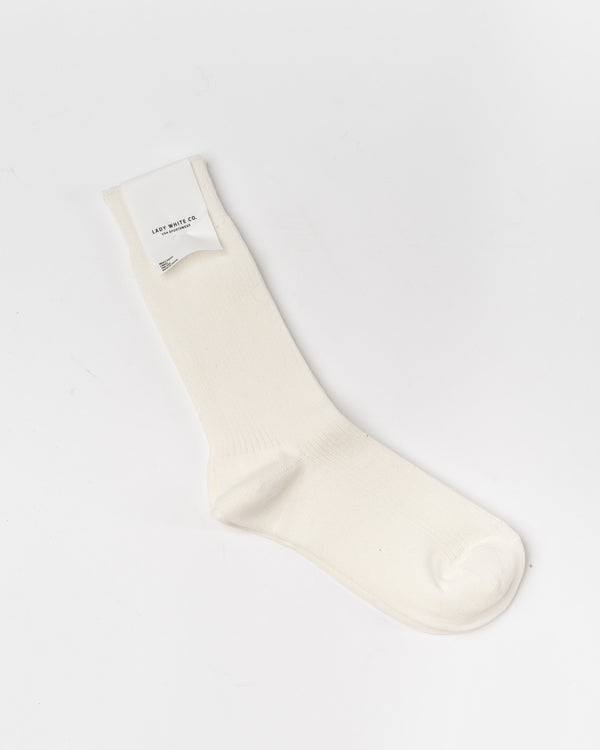 Lady White Co. LWC Sock in White
